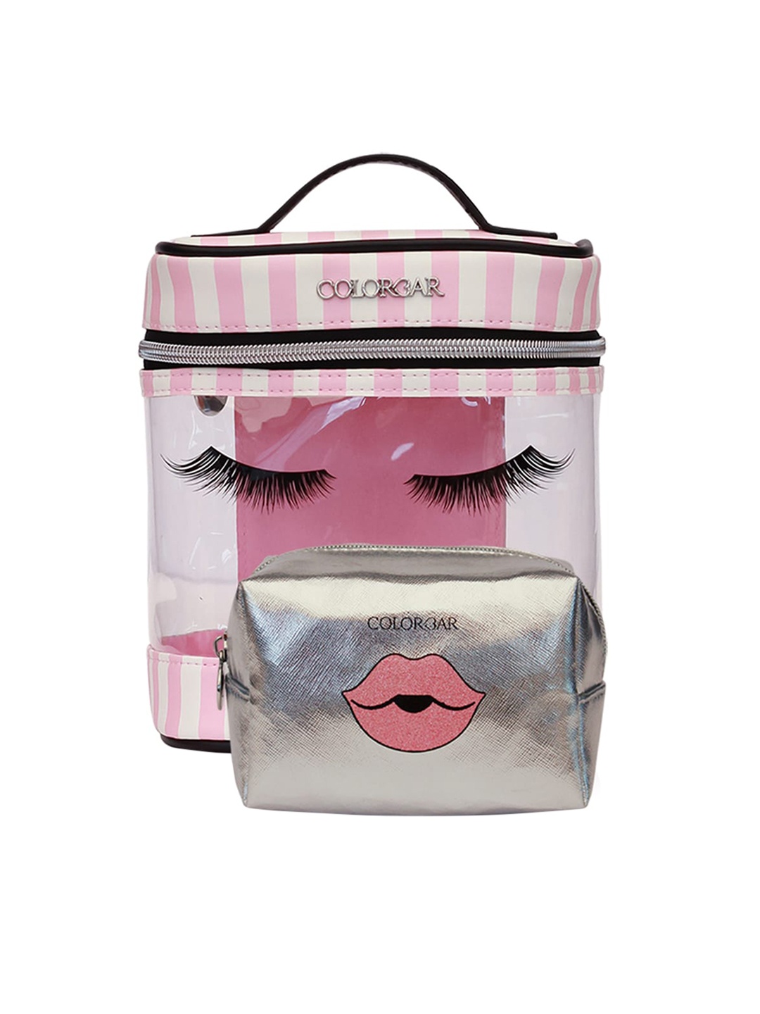 

Colorbar White & Pink Set of 2 Lips & Lashes Pouch & Vanity