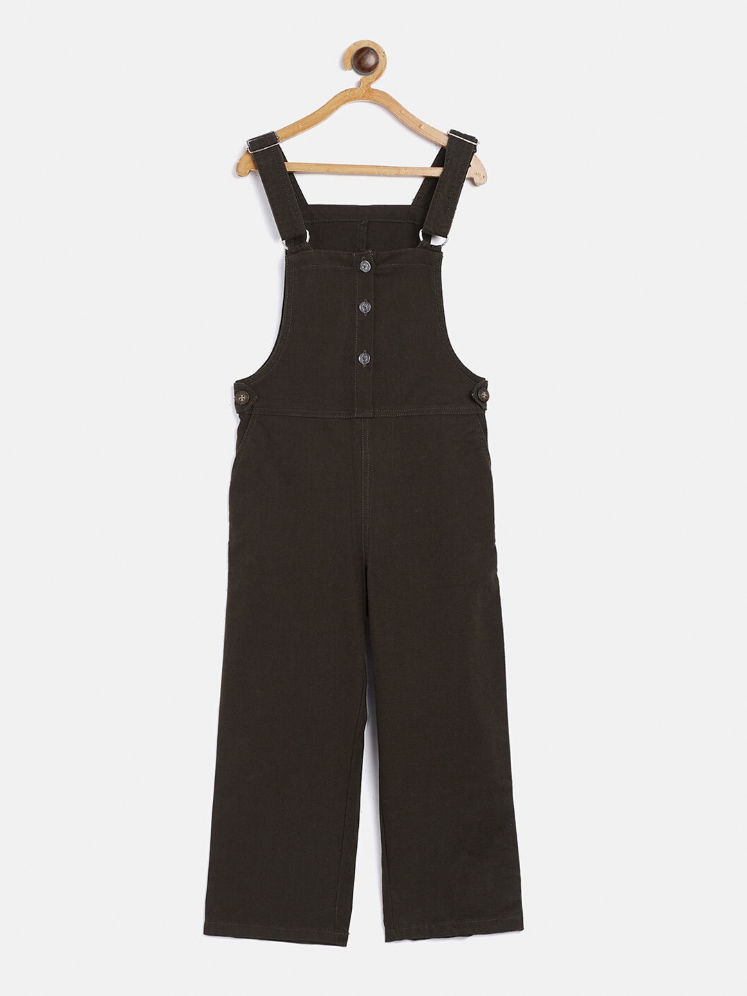 

Crimsoune Club Girls Brown Solid Straight-Leg Dungarees