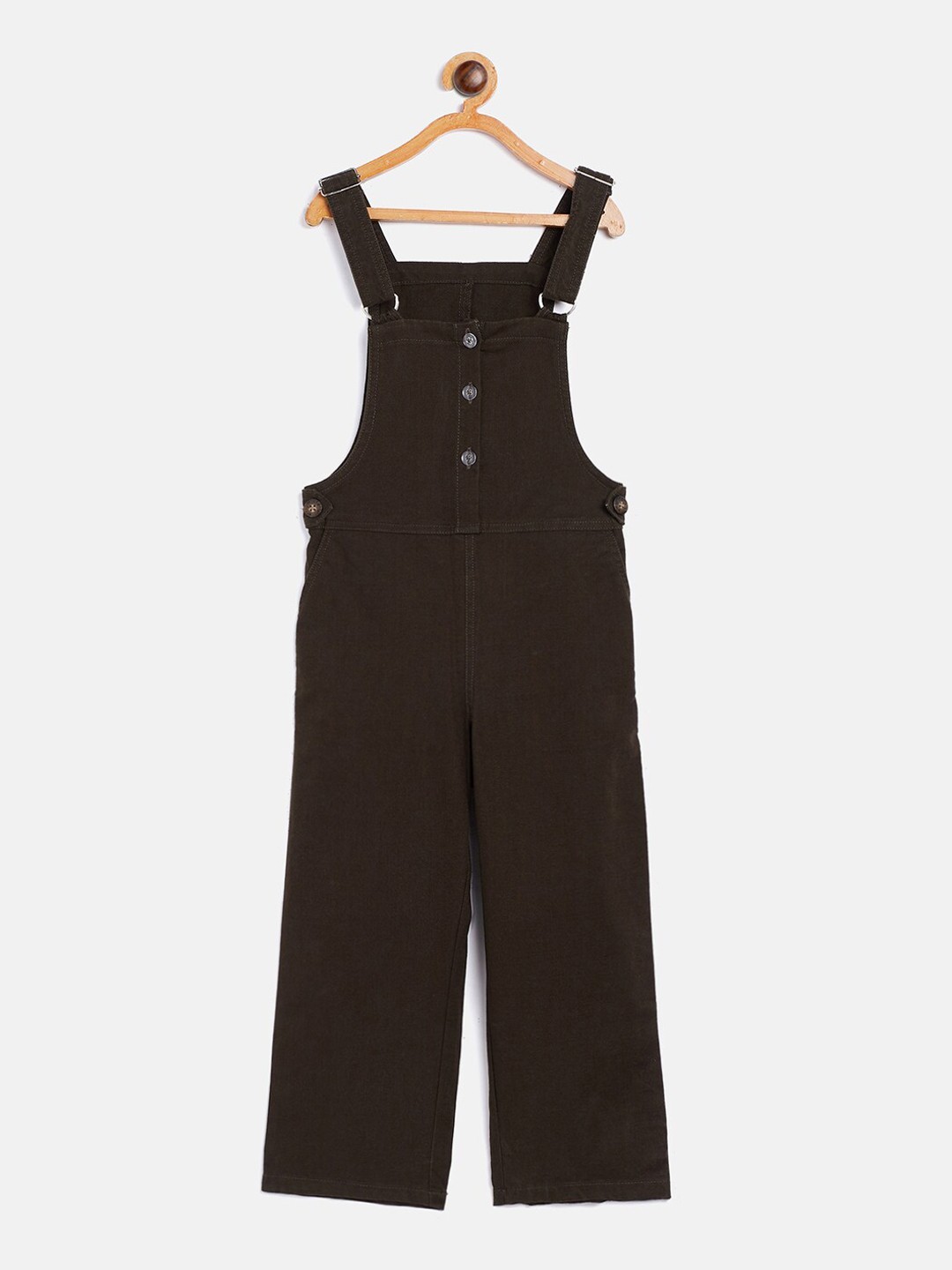 

Crimsoune Club Girls Brown Solid Straight-Leg Dungarees