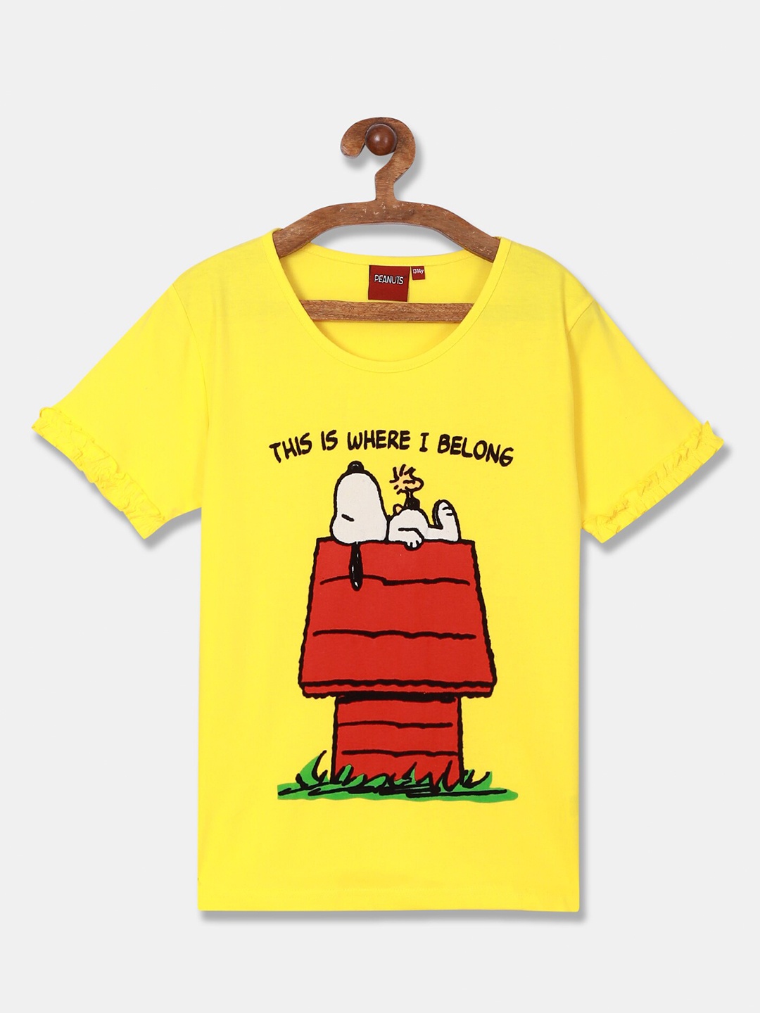 

Colt Girls Yellow Printed Applique T-shirt