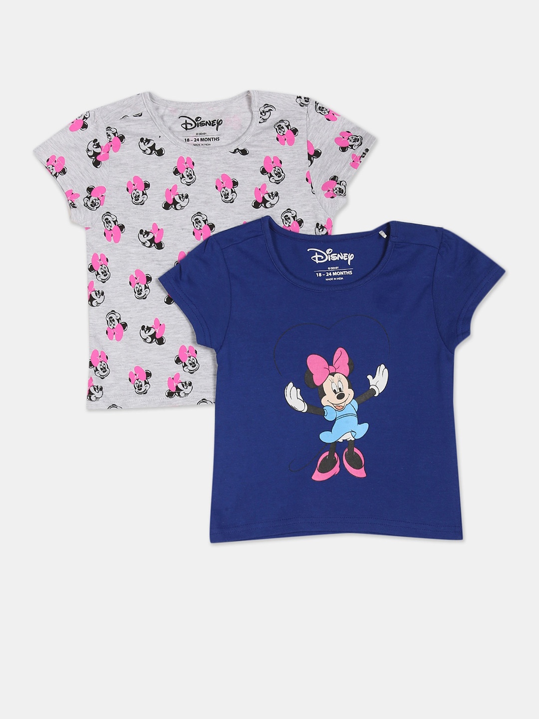 

Colt Girls Pack Of 2 Assorted Minnie Mouse Printed T-shirts