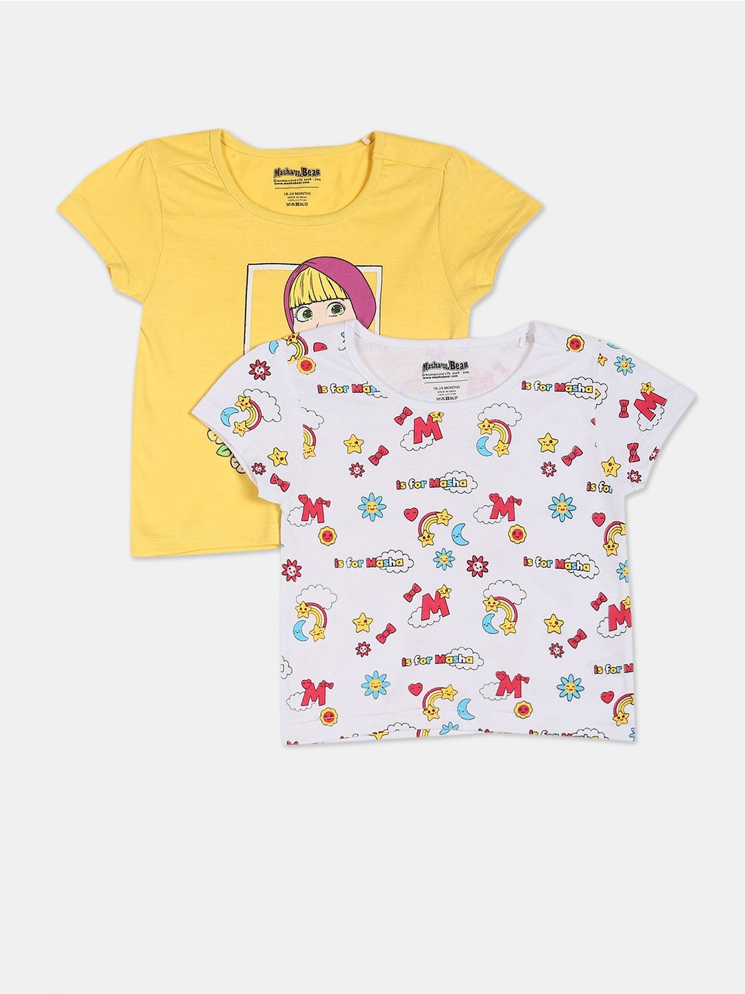 

Colt Girls Multicoloured 2 Printed Applique T-shirt, Multi