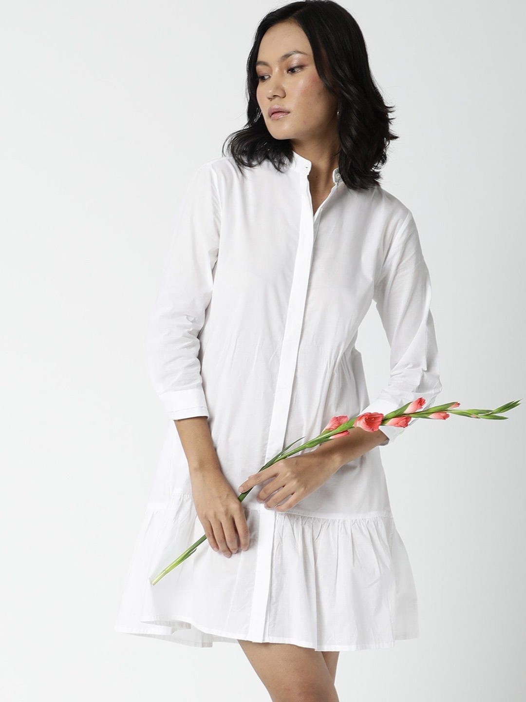 

RAREISM White A-Line Dress