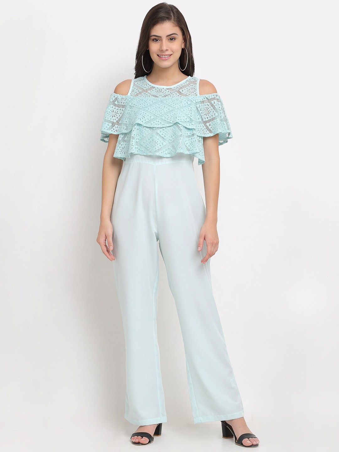 

Karmic Vision Blue Basic Self Design Layered Jumpsuit