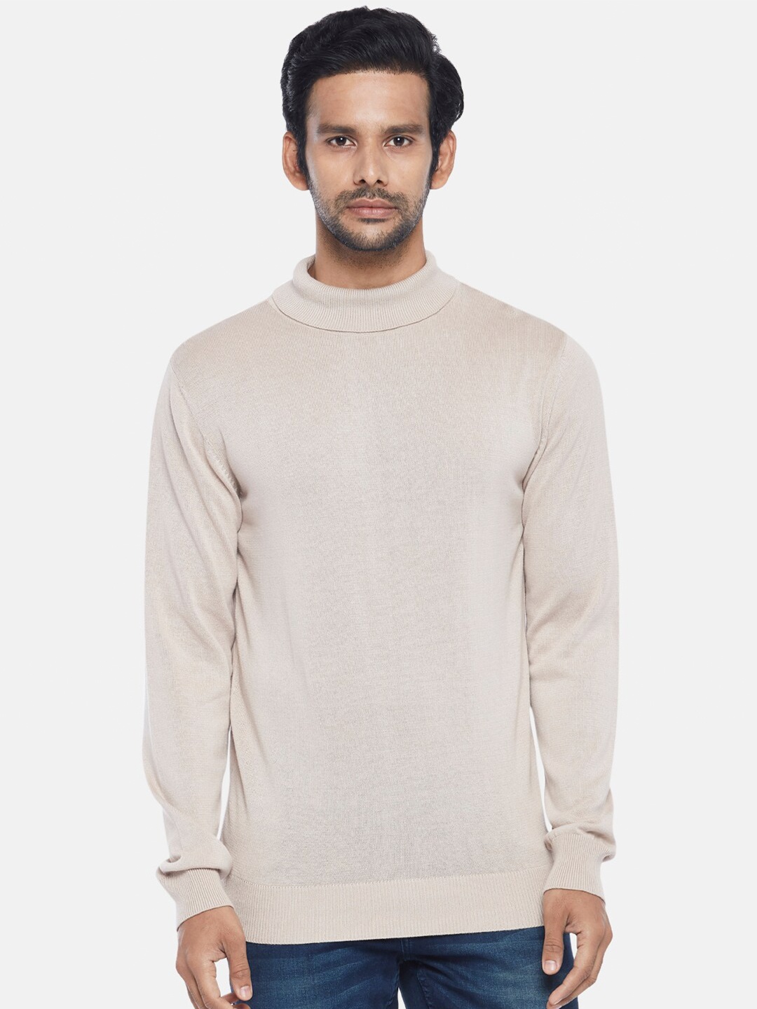 

BYFORD by Pantaloons Men Beige Pullover