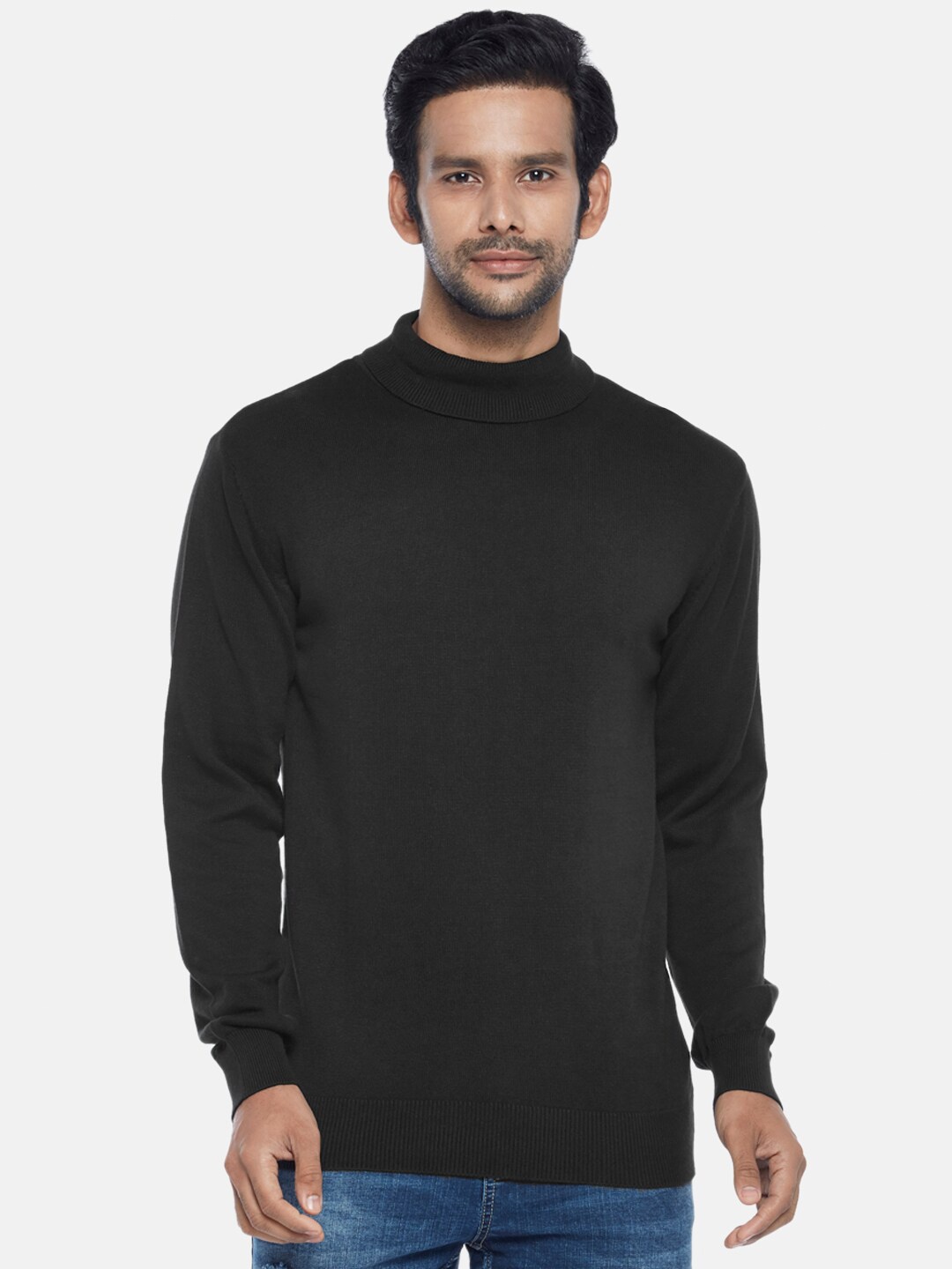 

BYFORD by Pantaloons Men Black Pullover