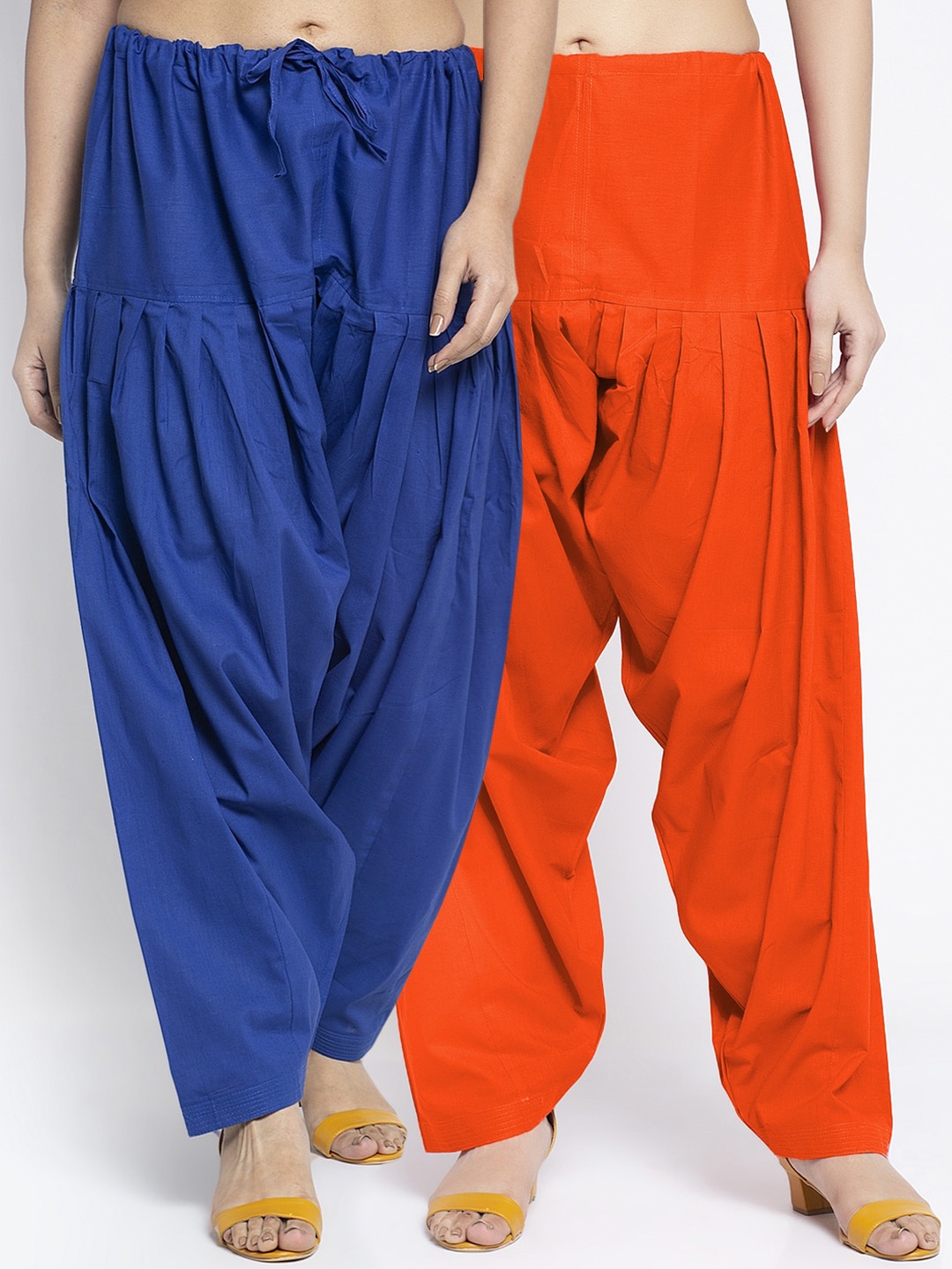 

GRACIT Women Pack Of 2 Solid Cotton Salwar, Blue
