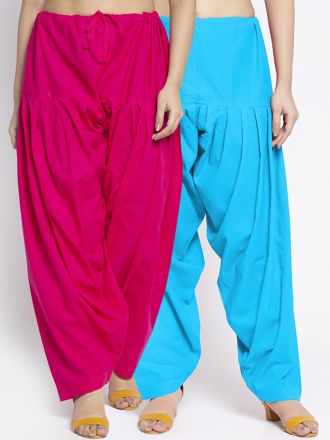 

GRACIT Women Pack Of 2 Solid Pure Cotton Salwar, Magenta