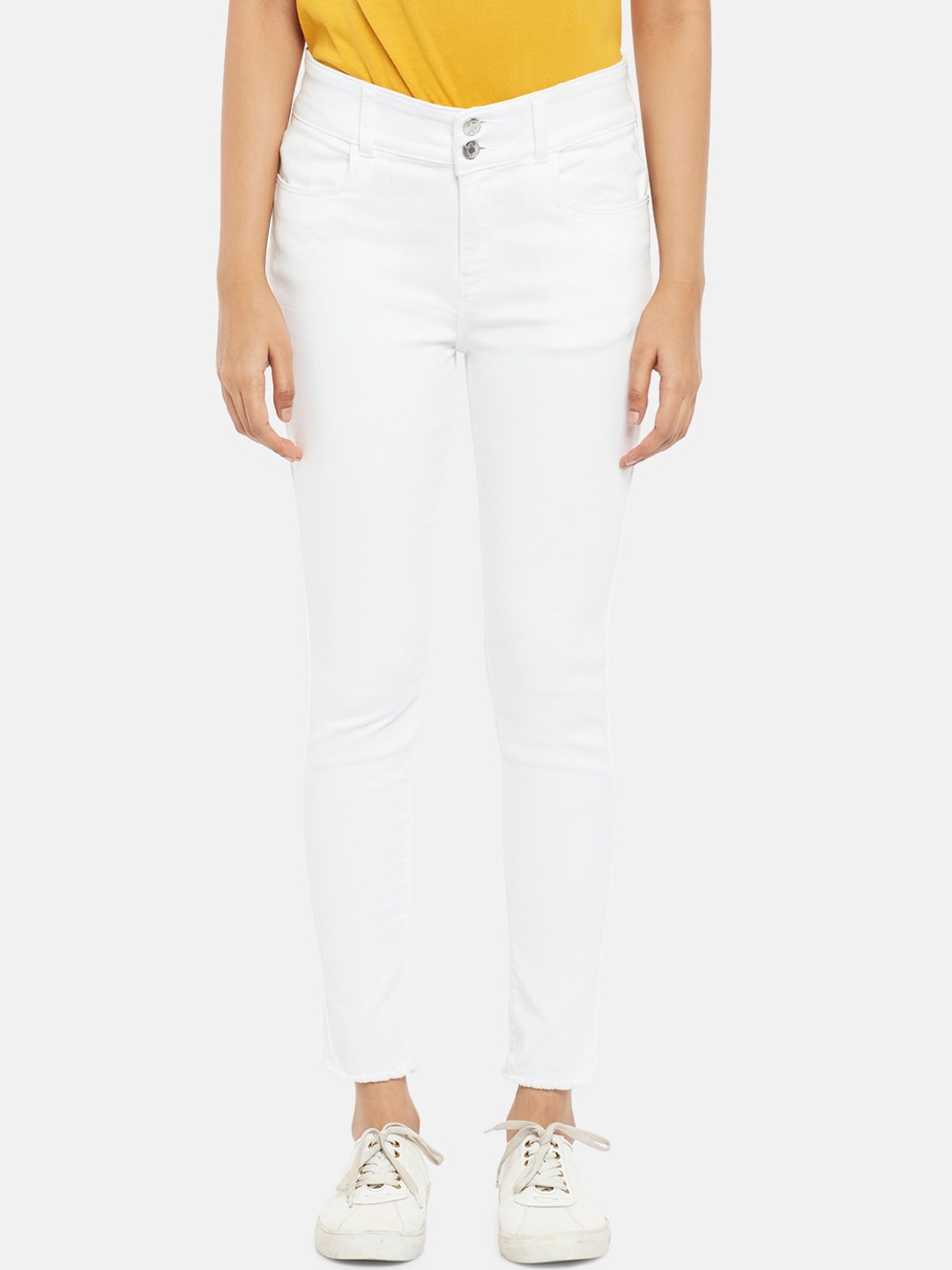 

People Women White Skinny Fit Jeans