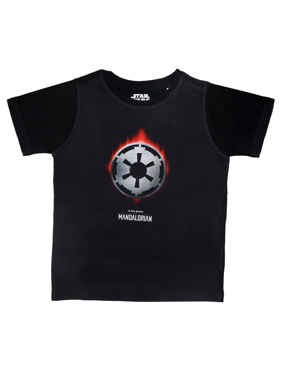 

Star Wars by Wear Your Mind Boys Black Printed Applique T-shirt