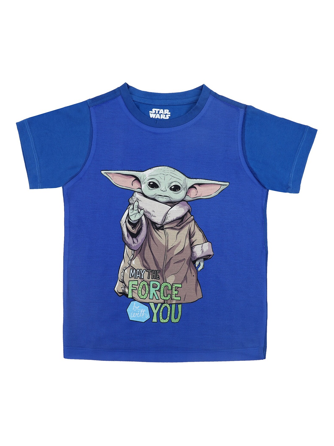 

Star Wars by Wear Your Mind Boys Blue Yoda Printed T-shirt