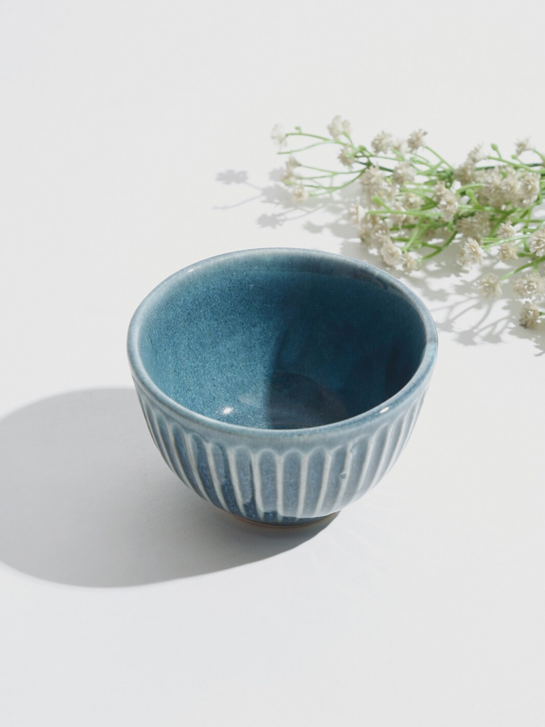 

Fabindia Teal 1 Pieces Textured Ceramic Glossy Bowls