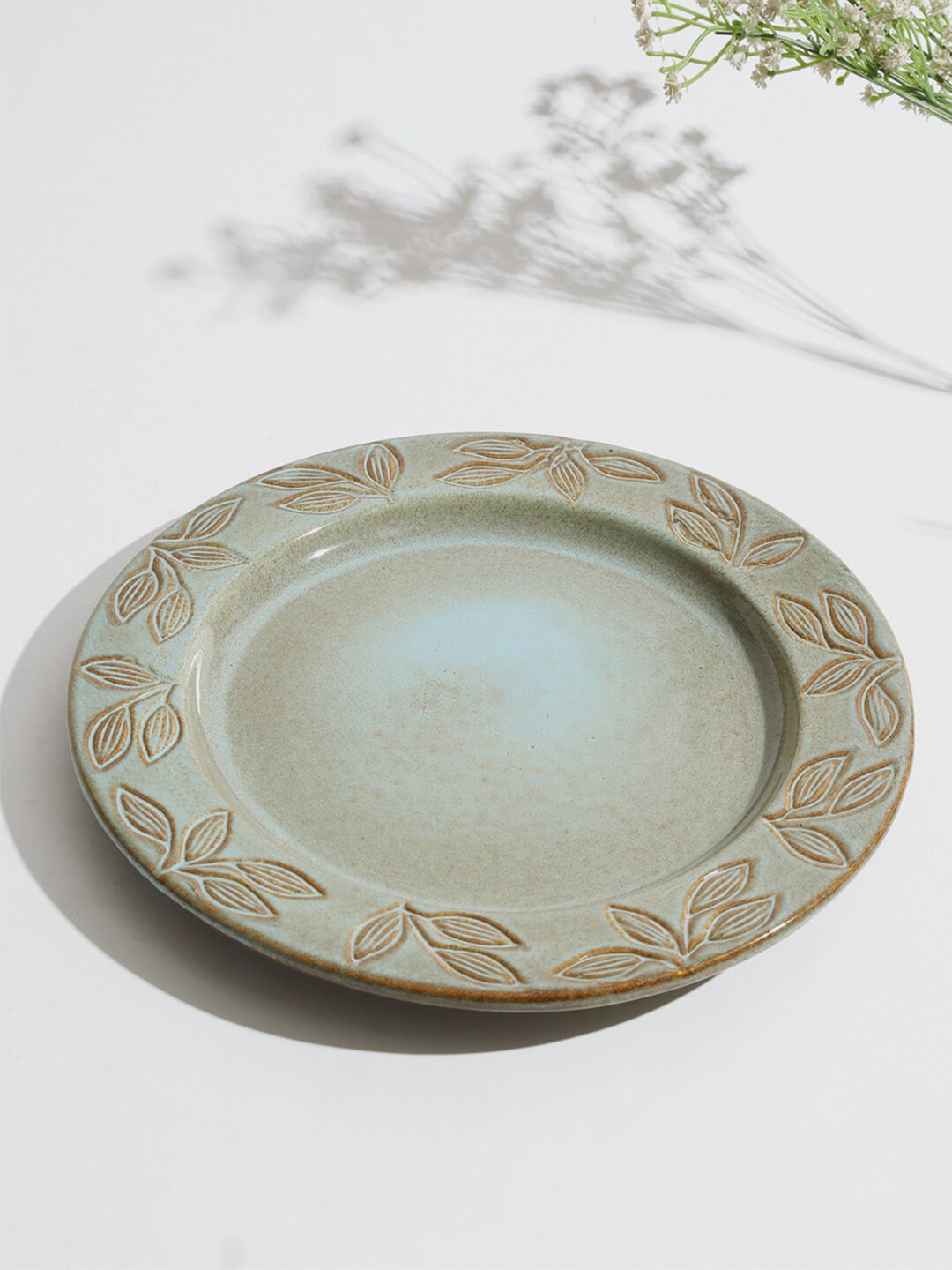 

Fabindia Green 1 Pieces Textured Ceramic Glossy Plates