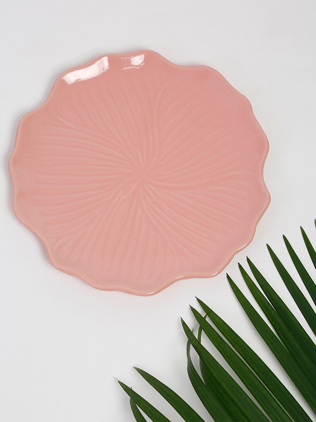 

Fabindia Pink 1 Pieces Textured Ceramic Glossy Plates