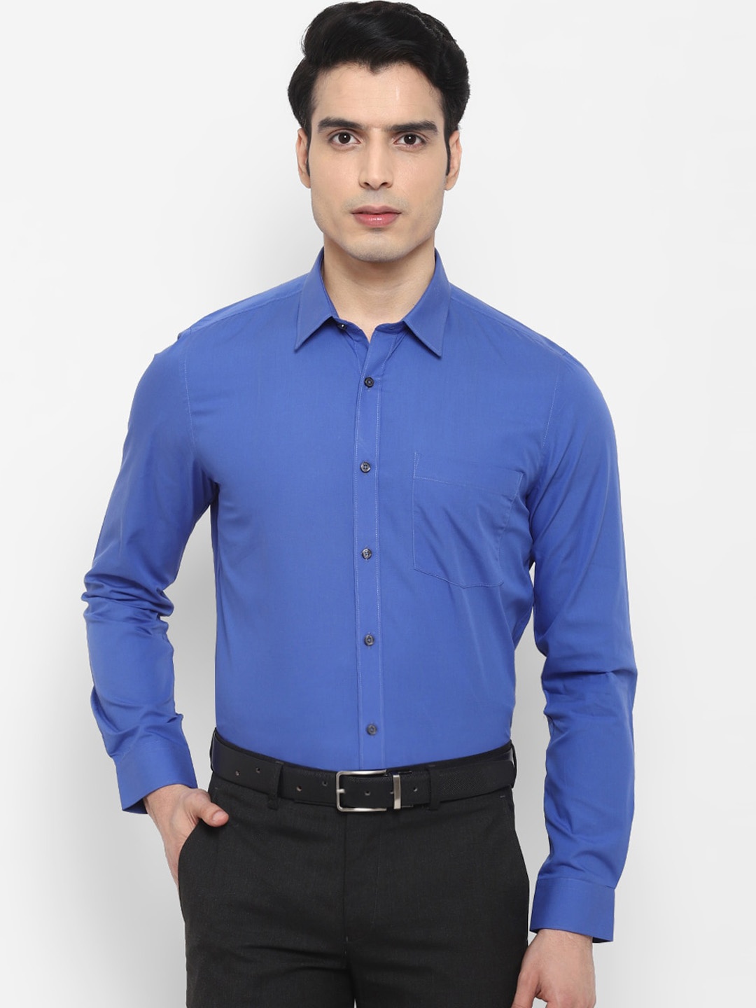 

Turtle Men Blue Slim Fit Opaque Casual Shirt