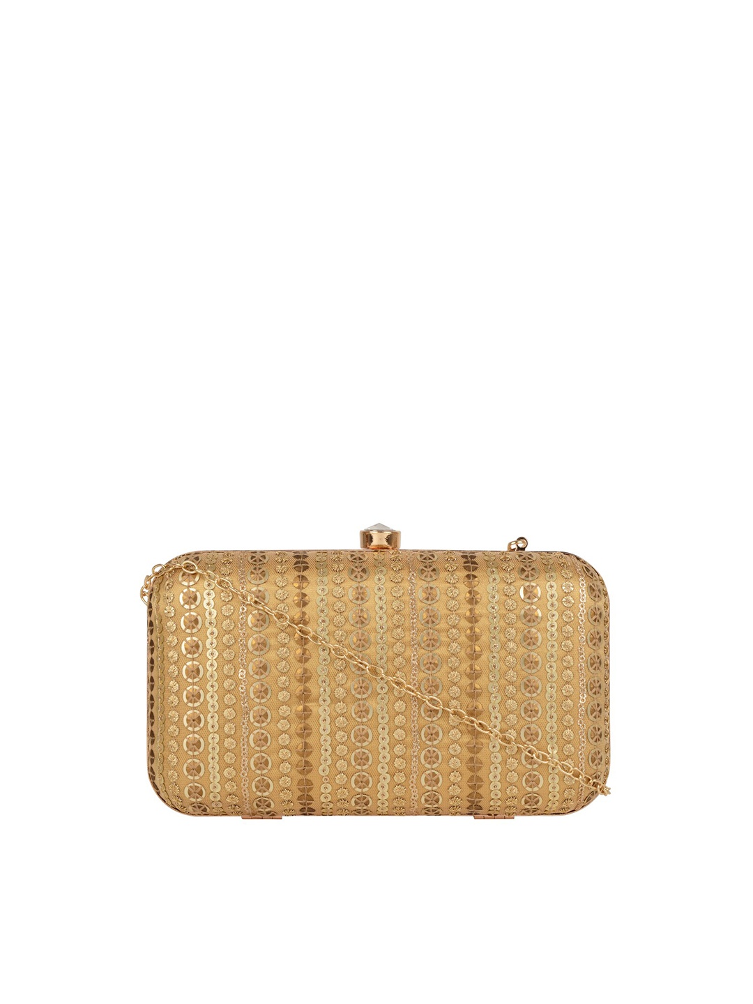 

HORRA Gold-Toned Box Clutch