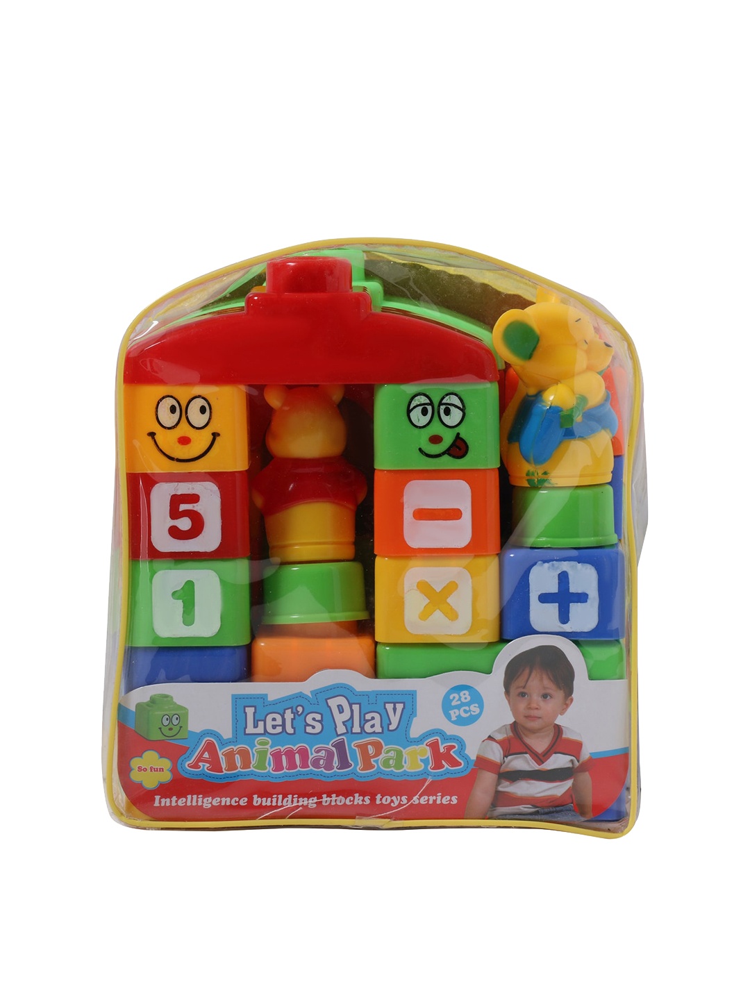 

POKORY Kids Multicoloured Plastic 28 Pieces Building Blocks, Multi