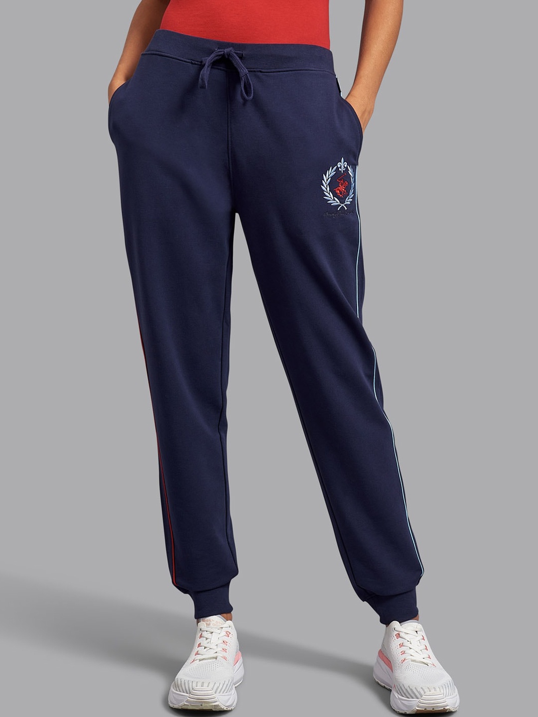 

Beverly Hills Polo Club Women Navy Blue Solid Straight-Fit Joggers