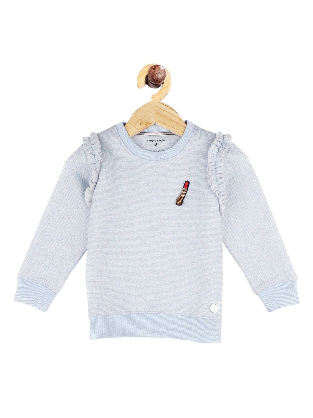 

Stupid Cupid Girls Blue Sweatshirt