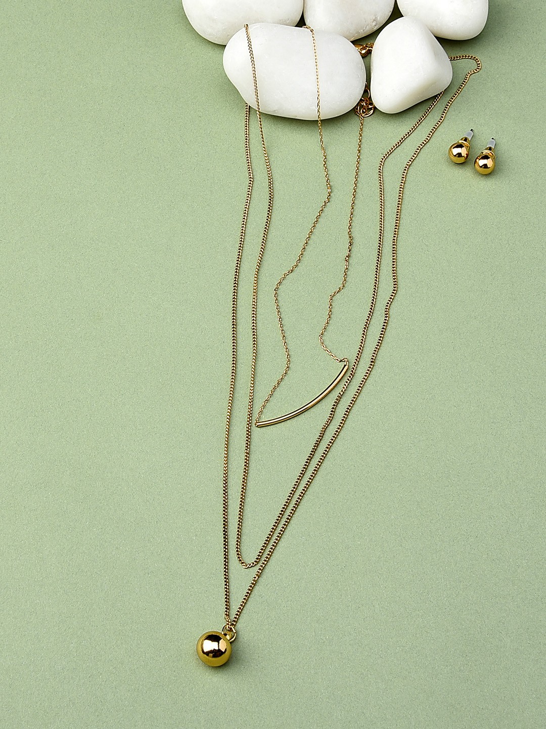 

AMI Gold-Plated Contemporary 3 Layered Chain