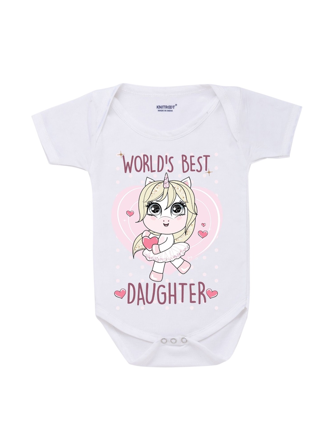 

KNITROOT Infants Off-White Printed Bodysuit