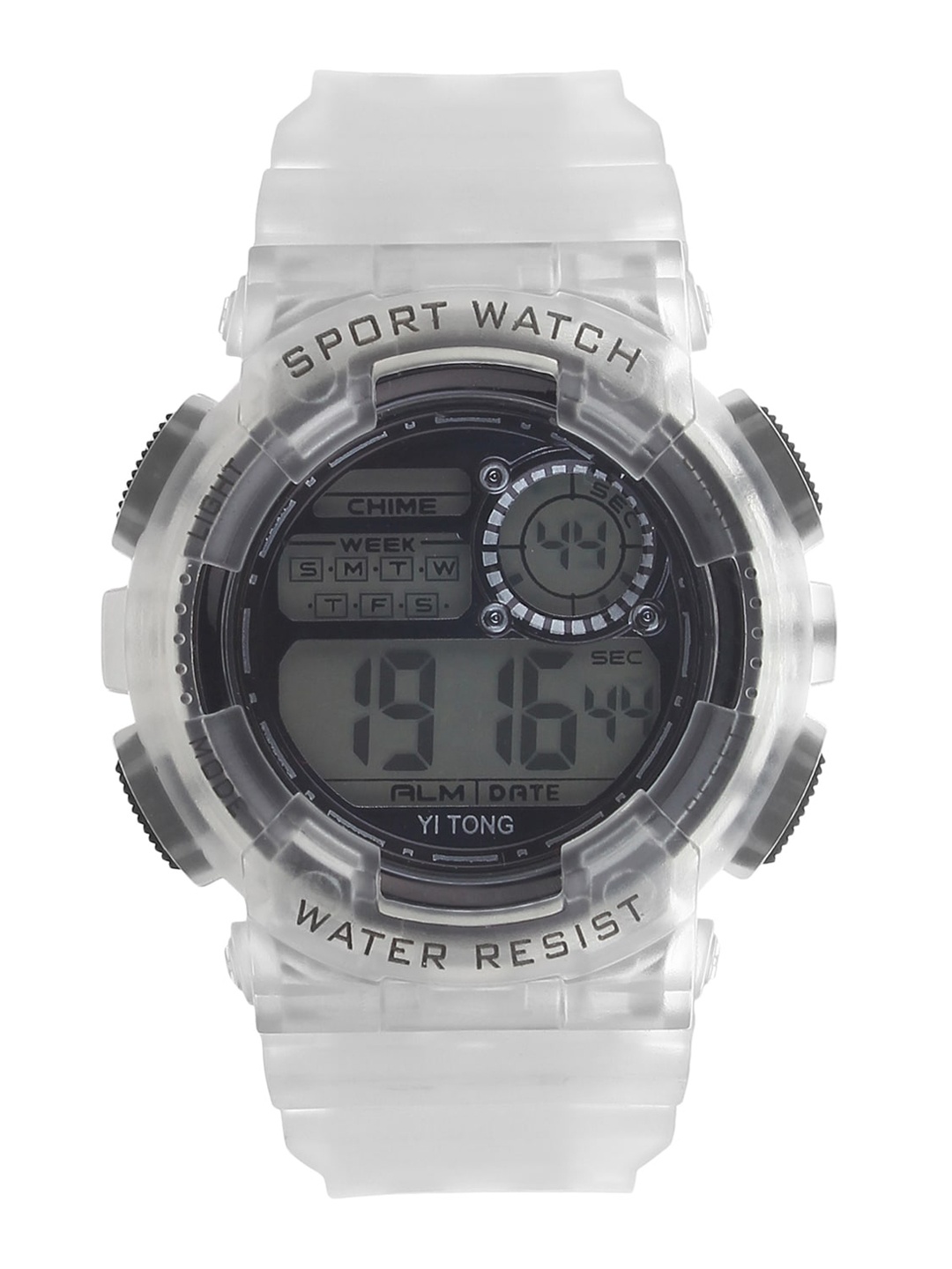 

FLUID Kids Grey Dial & White Straps Digital Watch FLTW-Sport Digital-D-BK, Black