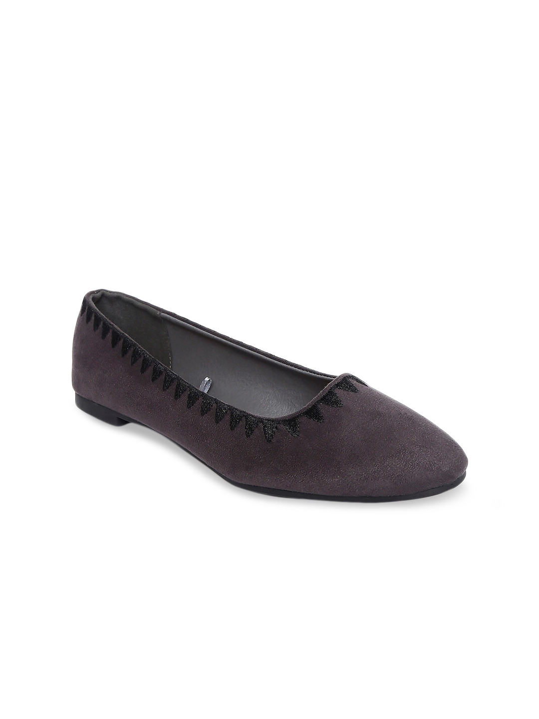 

Forever Glam by Pantaloons Women Grey Ballerinas with Laser Cuts Flats