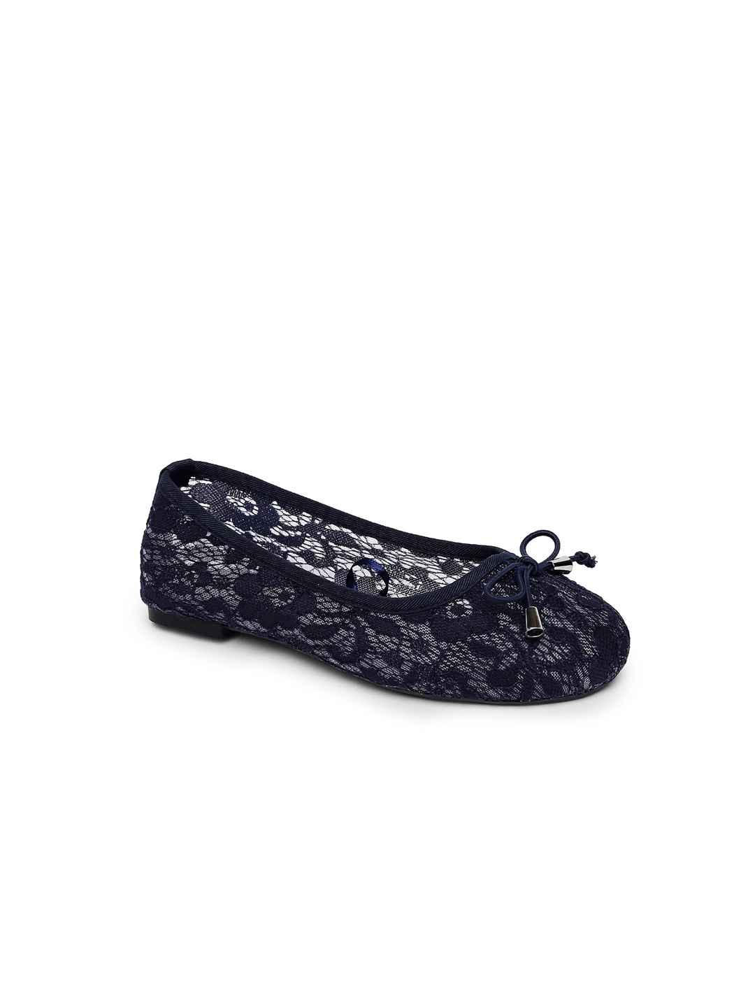 

Pantaloons Junior Girls Navy Blue Lace Ballerinas with Bows Flats