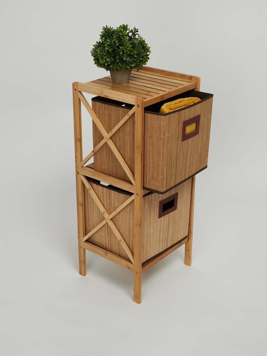 

Home Centre Brown 2-Tier Bamboo Drawer Organiser