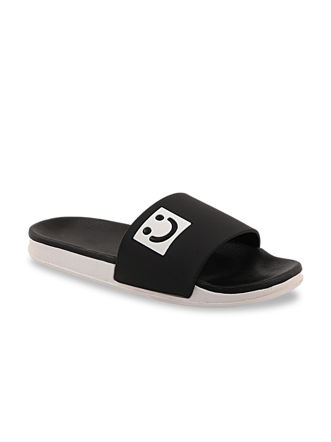 

Shoetopia Girls Black & White Printed Rubber Sliders