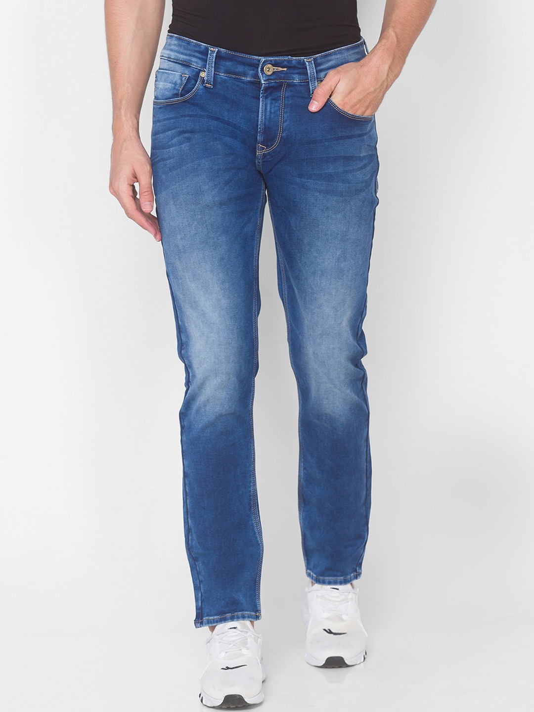

SPYKAR Men Blue Relaxed Fit Heavy Fade Jeans