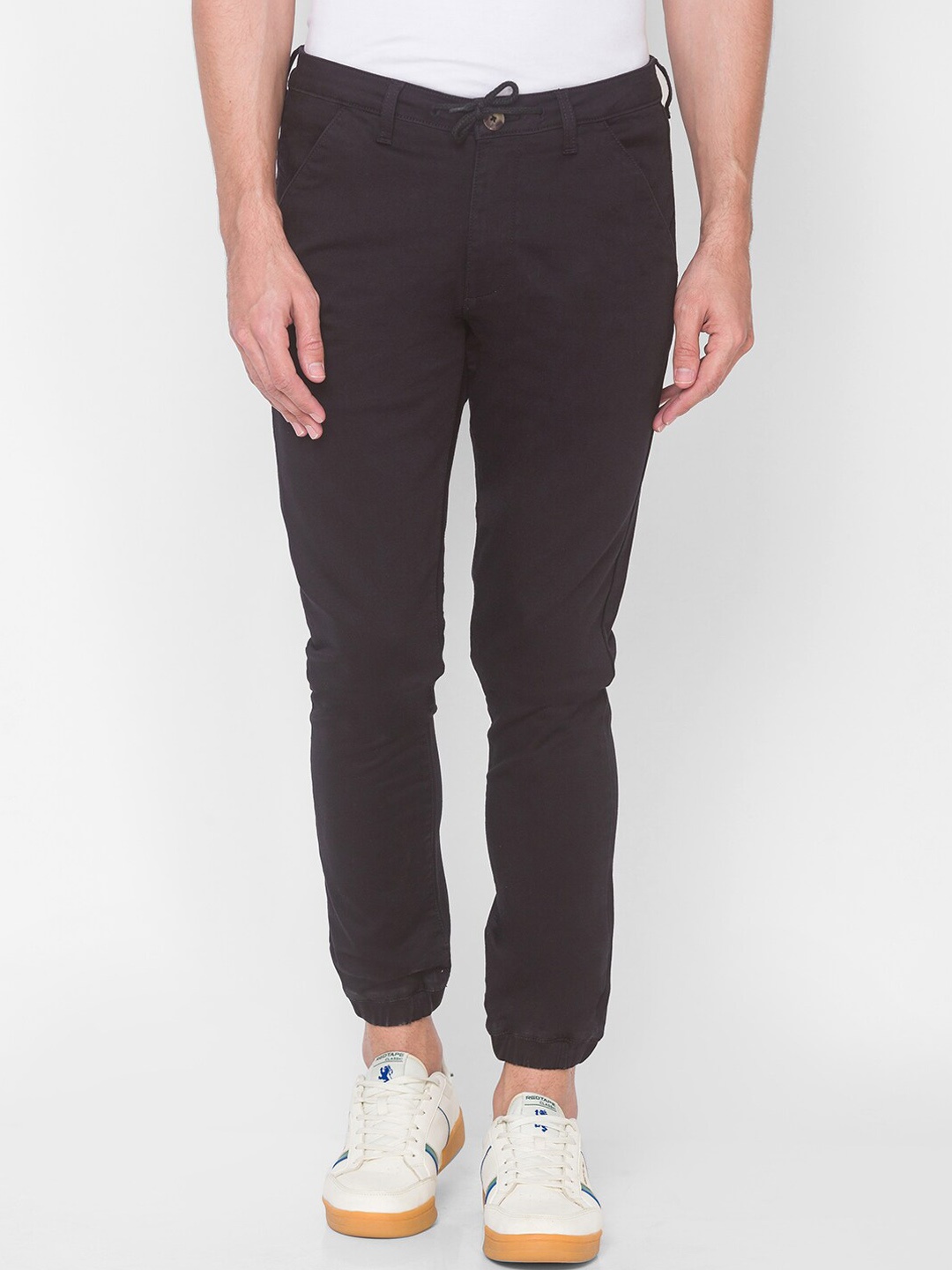 

SPYKAR Men Black Skinny Fit Joggers Trousers
