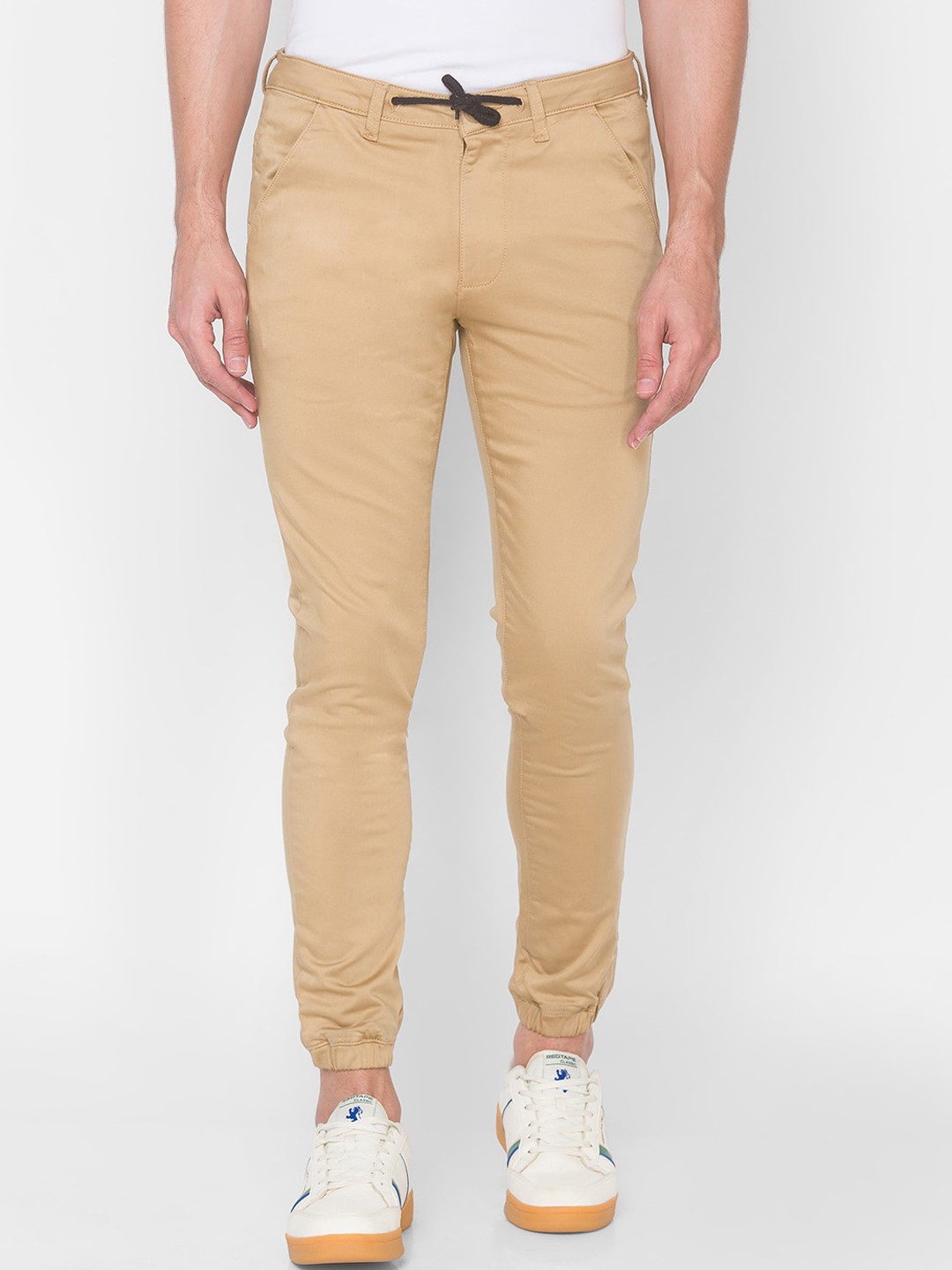 

SPYKAR Men Khaki Skinny Fit Joggers Trousers