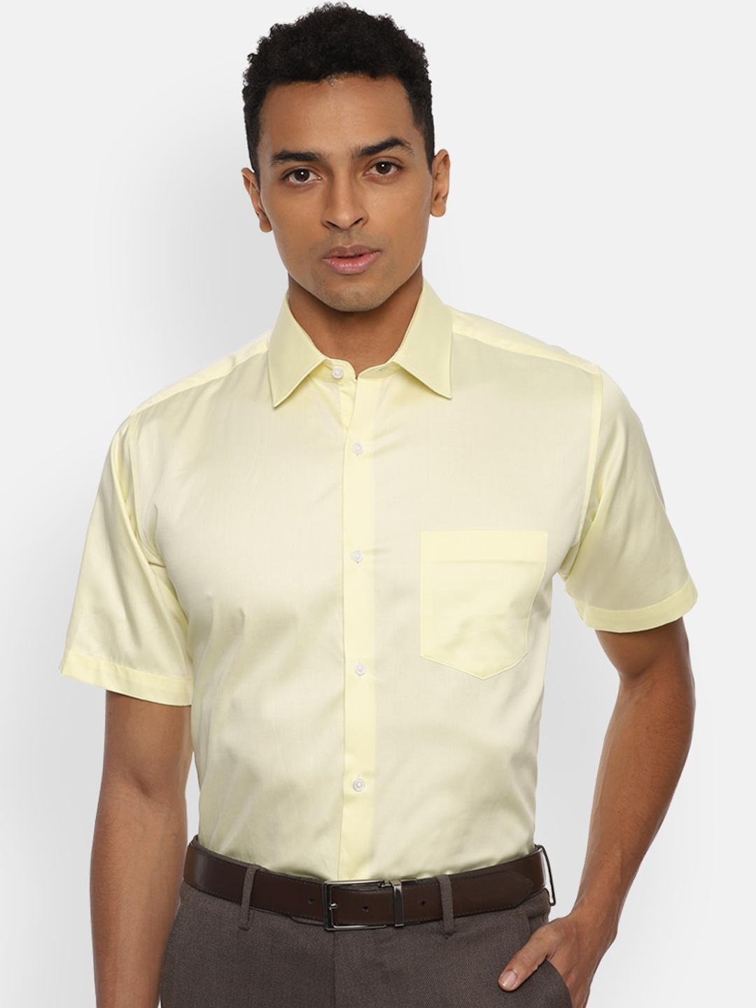 

Van Heusen Men Yellow Opaque Casual Shirt