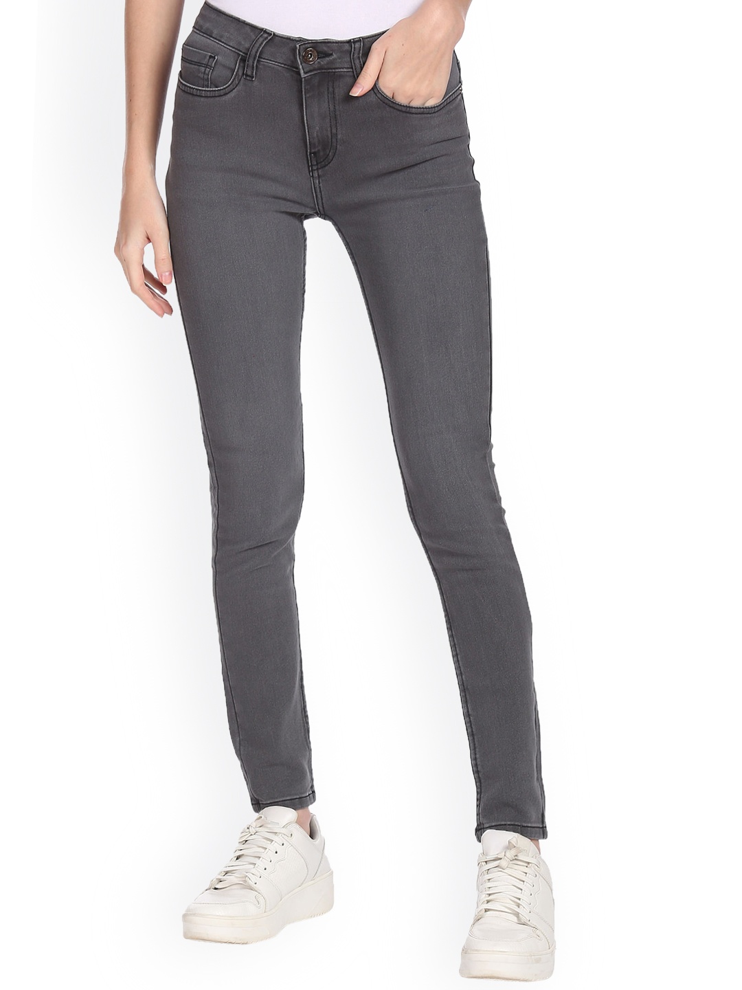 

Sugr Women Grey Slim Fit Jeans