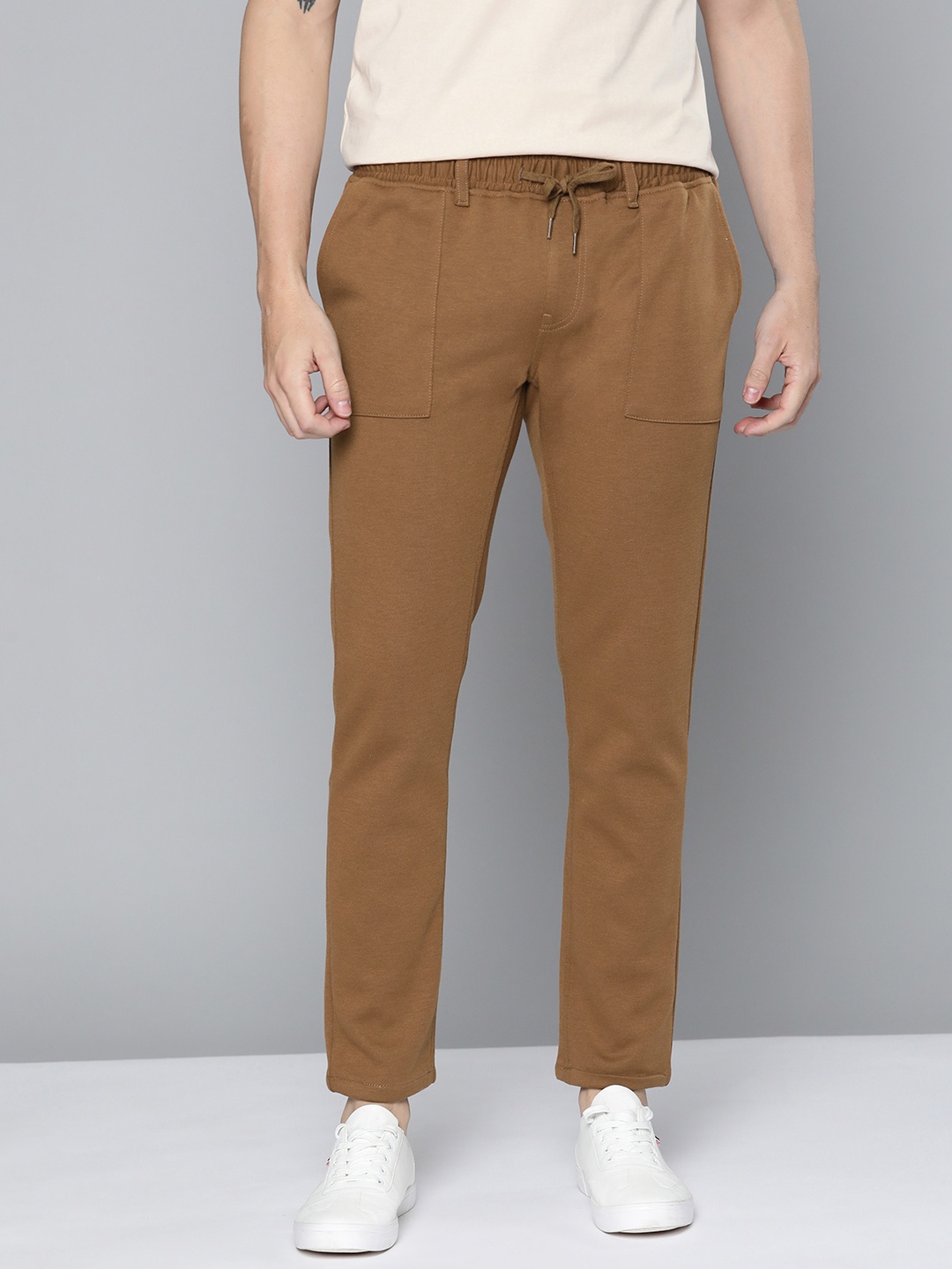 

M&H Easy Men Khaki Solid Track Pants