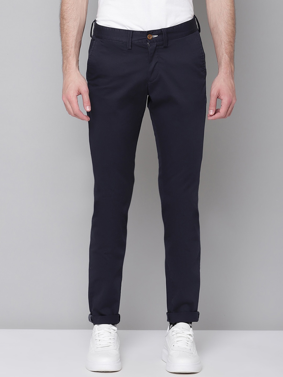 

GANT Men Navy Blue Slim Fit Trousers