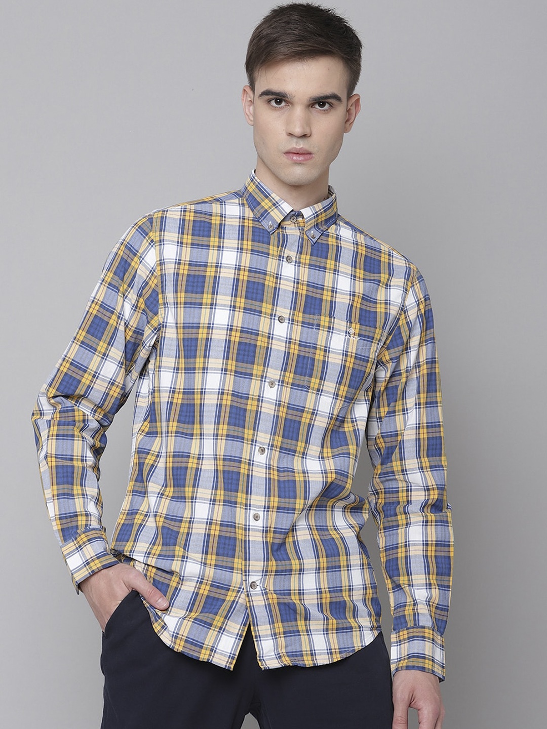 

GANT Men Multicoloured Tartan Checks Opaque Checked Casual Shirt, Multi