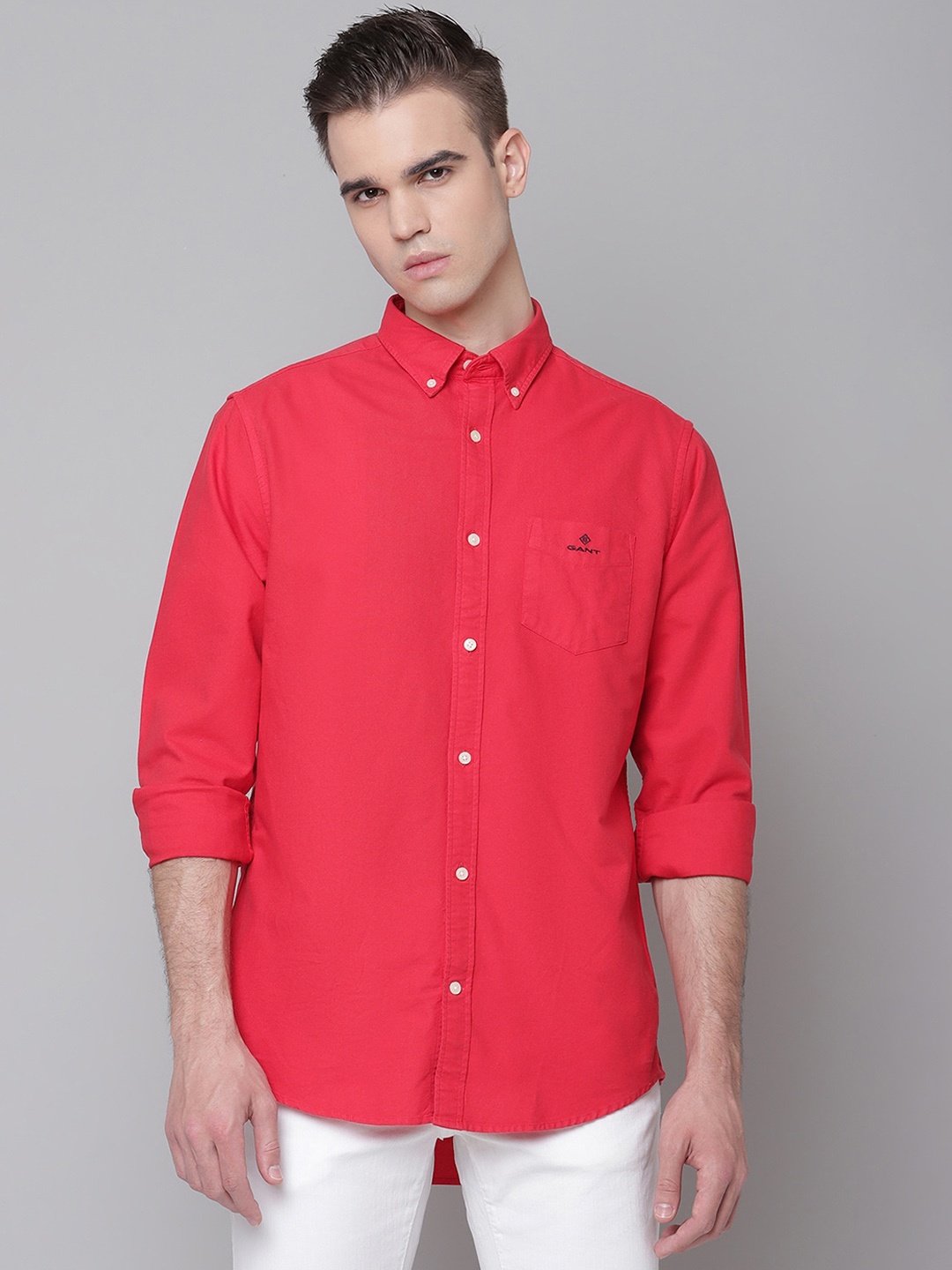 

GANT Regular Fit Button Down Casual Shirts, Red