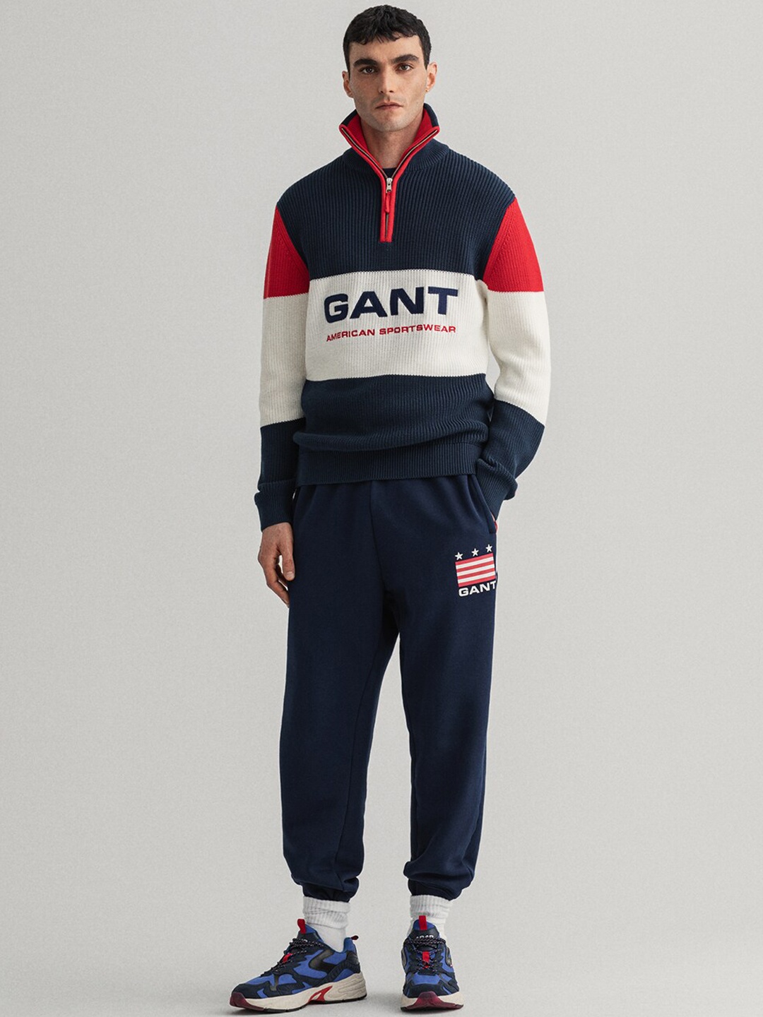 

GANT Men Blue Printed Sweatshirt
