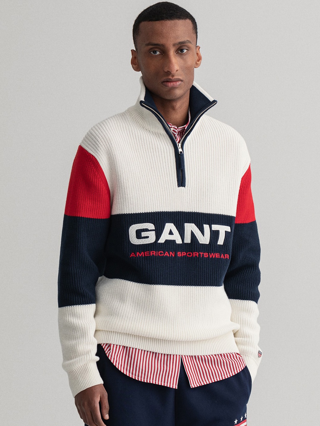 

GANT Men White Printed Sweatshirt