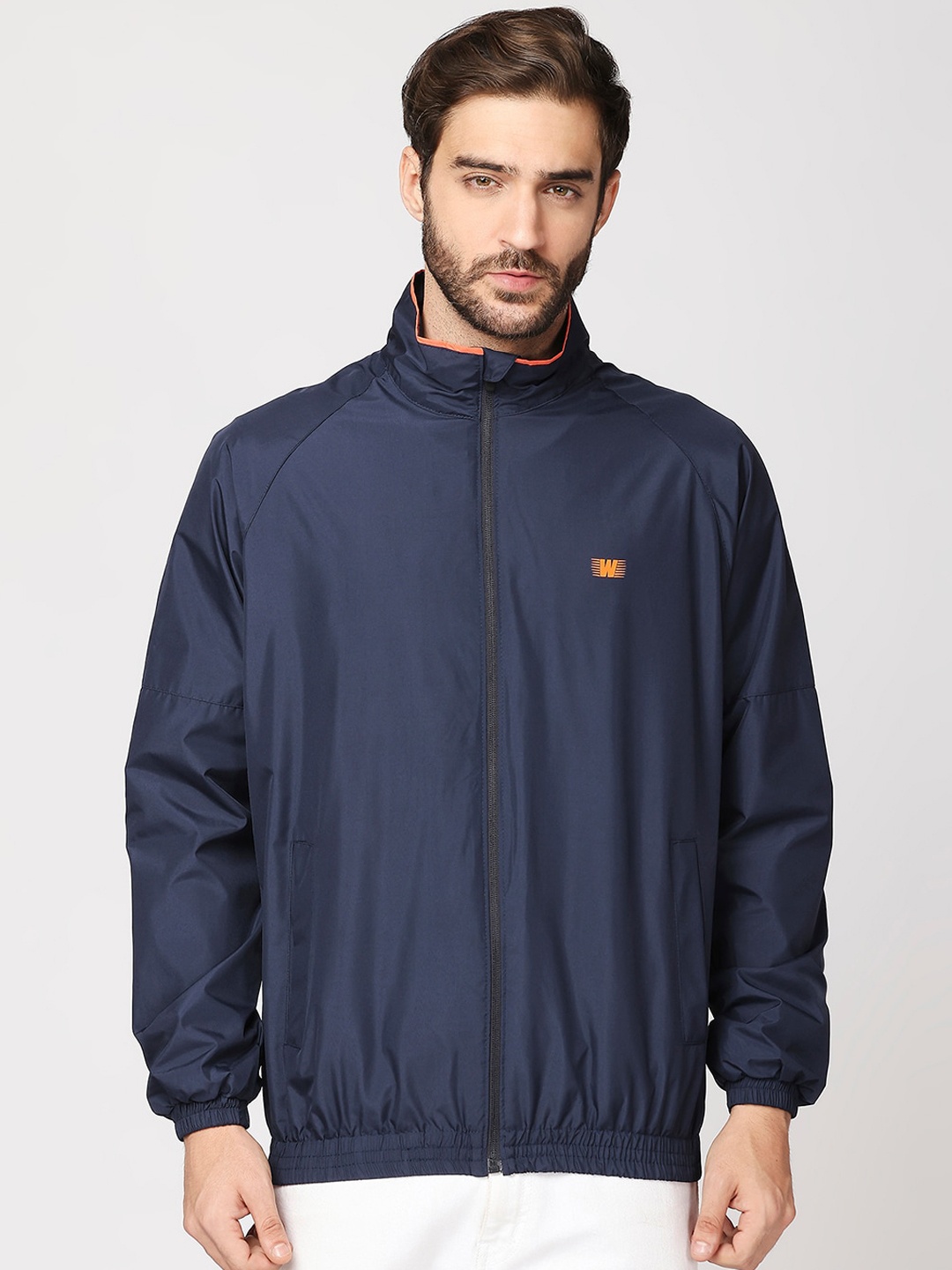 

Zeel Men Navy Blue Windcheater Sporty Jacket