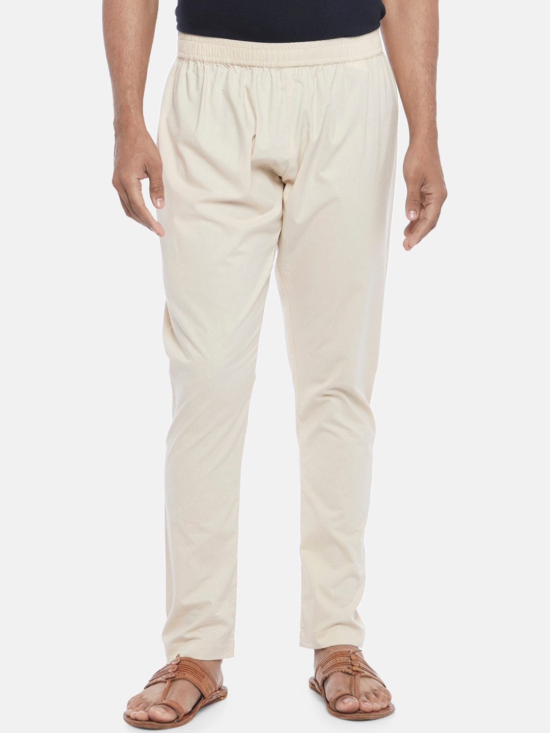 

Indus Route by Pantaloons Men Beige Solid Cotton Pyjamas