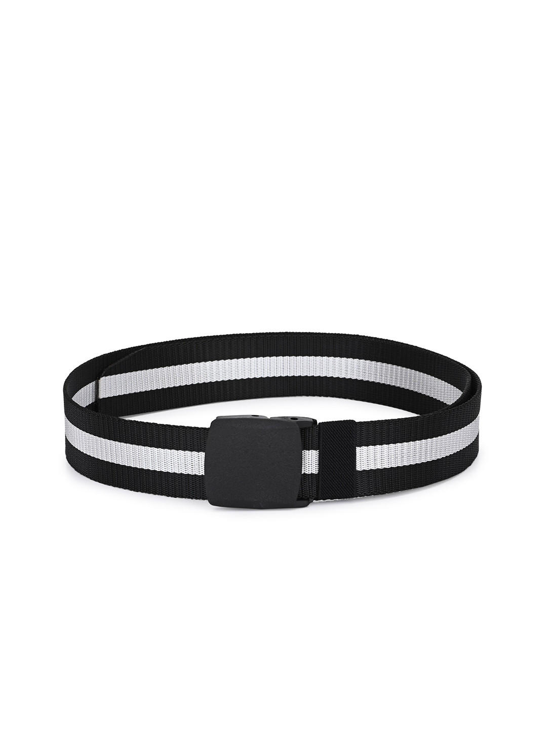 

Calvadoss Boys Black & White Striped Woven Design Canvas Belt