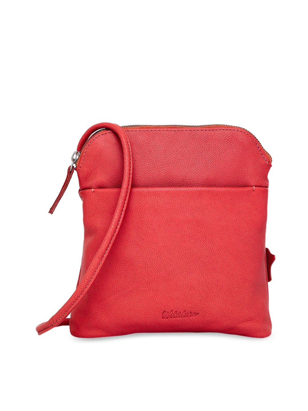 

WildHorn Women Red Leather Structured Sling Bag