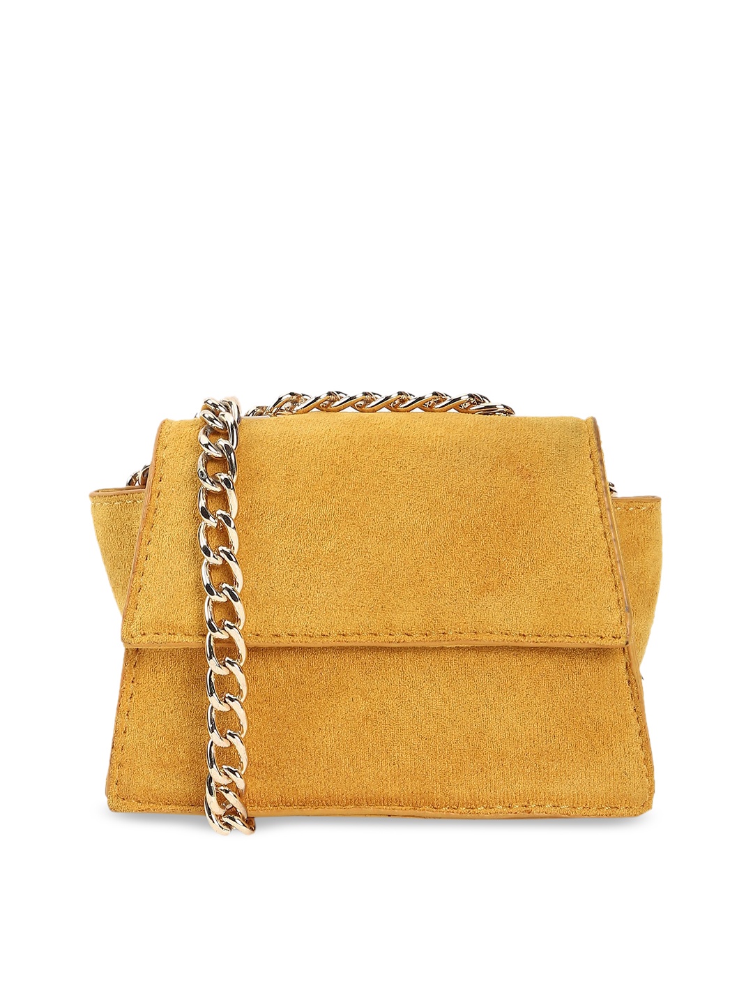 

FOREVER 21 Yellow Structured Sling Bag