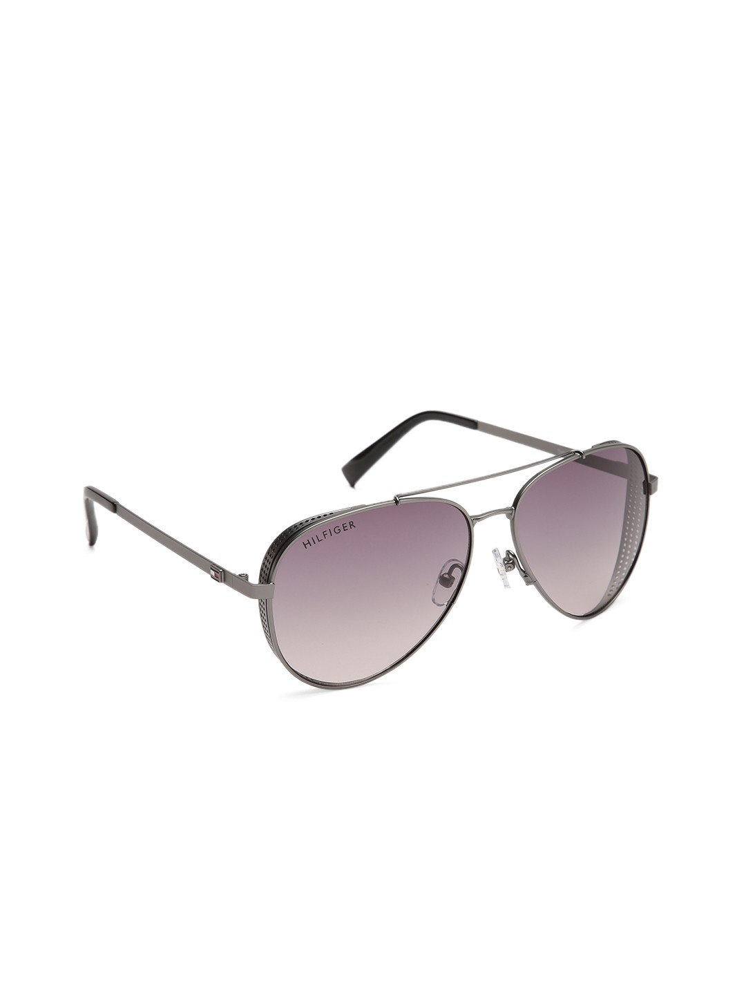

Tommy Hilfiger Men Purple Lens & Aviator Sunglasses with UV Protected Lens TH 845 C1 S