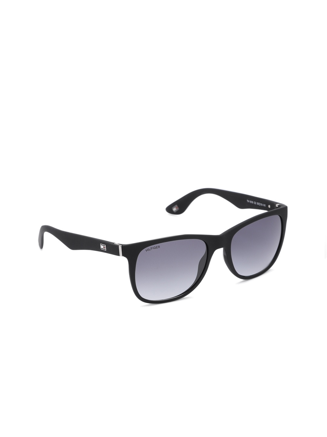 

Tommy Hilfiger Men Grey Lens & Black Wayfarer Sunglasses with UV Protected Lens
