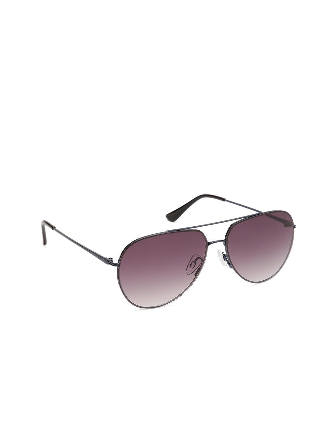 

French Connection Men Brown Lens & Black Aviator Sunglasses with UV Protected Lens