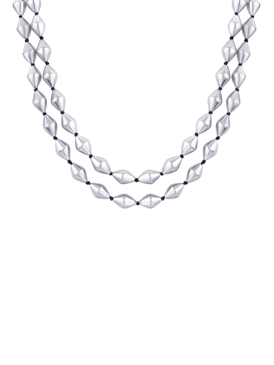 

ahilya Sterling Silver Dual-Stranded Necklace